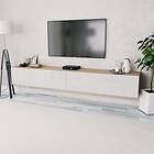 vidaXL TV Cabinets 2 pcs Chipboard 120x40x34 cm High Gloss White Oak
