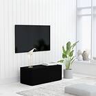 vidaXL TV Cabinet Black 80x34x30 cm Chipboard