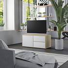 vidaXL TV Cabinet White and Sonoma Oak 80x34x36 cm Chipboard