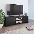 vidaXL TV Cabinet Black 120x30x37.5 cm Chipboard