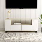 vidaXL TV Cabinet White and Sonoma Oak 120x35x43 cm Chipboard