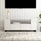 vidaXL TV Cabinet High Gloss White 120x35x43 cm Chipboard