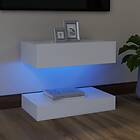 vidaXL TV Cabinet with LED Lights White 60x35 cm