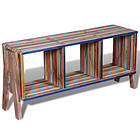 vidaXL TV Cabinet with 3 Shelves Stackable Reclaimed Teak Colourful