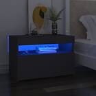 vidaXL TV Cabinet with LED Lights Grey 60x35x40 cm