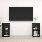 vidaXL TV Cabinets 2 pcs Black 72x35x36.5 cm Chipboard