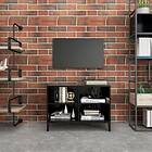 vidaXL TV Cabinet with Metal Legs Black 69.5x30x50 cm