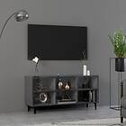 vidaXL TV Cabinet with Metal Legs High Gloss Grey 103.5x30x50 cm