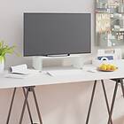 vidaXL TV Stand/Monitor Riser Glass White 40x25x11 cm