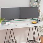 vidaXL TV Stand/Monitor Riser Glass Clear 110x30x13 cm