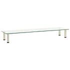 vidaXL TV Stand Transparent 140x35x17 cm Tempered Glass
