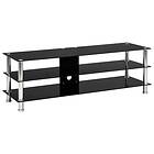 vidaXL TV Stand Black 120x40x40 cm Tempered Glass