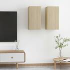 vidaXL TV Cabinets 2 pcs Sonoma Oak 30.5x30x60 cm Chipboard