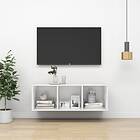 vidaXL Wall-mounted TV Cabinet High Gloss White 37x37x107 cm Chipboard
