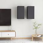 vidaXL TV Cabinets 2 pcs Grey 30.5x30x60 cm Chipboard