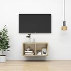 vidaXL Wall-mounted TV Cabinet Sonoma Oak 37x37x72 cm Chipboard