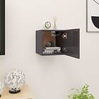 vidaXL Wall Mounted TV Cabinet High Gloss Grey 30.5x30x30 cm