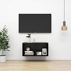 vidaXL Wall-mounted TV Cabinet Black 37x37x72 cm Chipboard