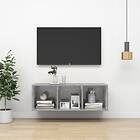 vidaXL Wall-mounted TV Cabinet Concrete Grey 37x37x107 cm Chipboard