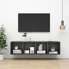 vidaXL Wall-mounted TV Cabinet Grey 37x37x142.5 cm Chipboard