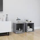 vidaXL TV Cabinets 2 pcs Concrete Grey 37x35x37 cm Chipboard