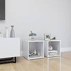 vidaXL TV Cabinets 2 pcs High Gloss White 37x35x37 cm Chipboard