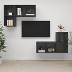 vidaXL Wall-mounted TV Cabinets 4 pcs Grey Chipboard