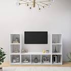 vidaXL TV Cabinets 3 pcs White 107x35x37 cm Chipboard