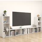 vidaXL TV Cabinets 4 pcs High Gloss White 107x35x37 cm Chipboard