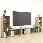 vidaXL TV Cabinets 4 pcs Sonoma Oak 107x35x37 cm Chipboard