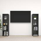 vidaXL TV Cabinets 2 pcs Grey 142.5x35x36.5 cm Chipboard