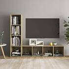 vidaXL TV Cabinets 2 pcs Sonoma Oak 142.5x35x36.5 cm Chipboard