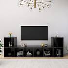 vidaXL TV Cabinets 4 pcs High Gloss Black 72x35x36.5 cm Chipboard