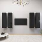 vidaXL TV Cabinets 4 pcs High Gloss Black 30.5x30x110 cm Chipboard
