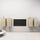 vidaXL TV Cabinets 4 pcs Sonoma Oak 30.5x30x60 cm Chipboard