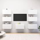 vidaXL TV Cabinets 7 pcs High Gloss White 30.5x30x60 cm Chipboard