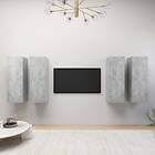 vidaXL TV Cabinets 4 pcs Concrete Grey 30.5x30x90 cm Chipboard