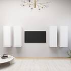 vidaXL TV Cabinets 4 pcs High Gloss White 30.5x30x90 cm Chipboard