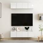 vidaXL TV Cabinets 4 pcs High Gloss White 60x30x30 cm Chipboard