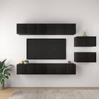 vidaXL TV Cabinets 8 pcs Black Chipboard