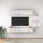 vidaXL TV Cabinets 8 pcs White Chipboard