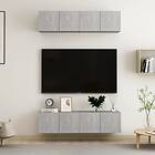 vidaXL TV Cabinets 4 pcs Concrete Grey 60x30x30 cm Chipboard