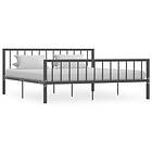 vidaXL Bed Frame Grey Metal 180x200 cm