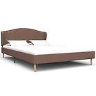 vidaXL Bed Frame Brown Fabric 135x190 cm