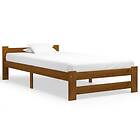 vidaXL Bed Frame Honey Brown Solid Pine Wood 90x200 cm