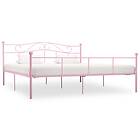 vidaXL Bed Frame Pink Metal 180x200 cm