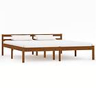 vidaXL Bed Frame Honey Brown Solid Pine Wood 180x200 cm 6FT Super King