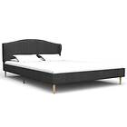 vidaXL Bed Frame Dark Grey Fabric 135x190 cm