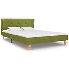 vidaXL Bed Frame Green Fabric 120x190 cm