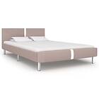 vidaXL Bed Frame Cappuccino Faux Leather 120x190 cm